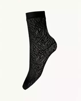Женские носки из мягкой сетчатой вязки Wolford, черный