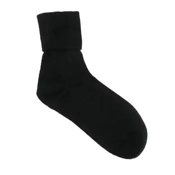 Женские носки из органического хлопка с отворотом Jefferies Socks, черный