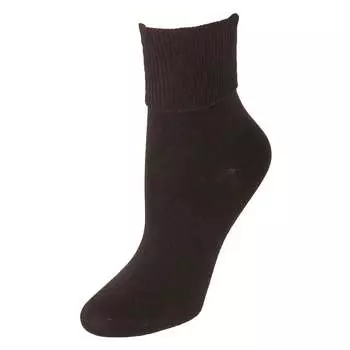 Женские носки из органического хлопка с отворотом Jefferies Socks, цвет chocolate