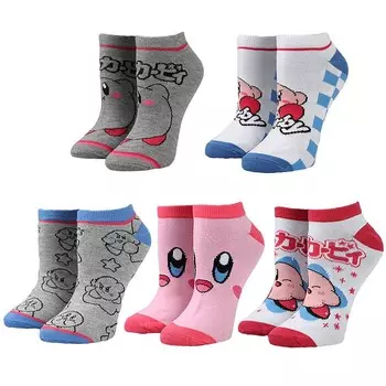 Женские носки Kirby, 5 пар носков до щиколотки Licensed Character, мультиколор