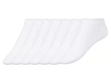 Женские носки-кроссовки esmara, 7 пар, с высоким содержанием хлопка, белый