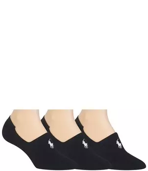 Женские носки-кроссовки Polo Ralph Lauren, 3 пары, черный