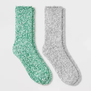 Женские носки Marled 2pk Cozy Crew Socks - Auden, цвет Green/Gray