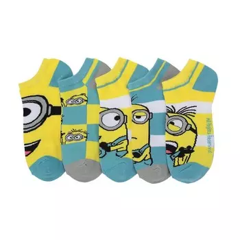 Женские носки Minions, 5 пар носков до щиколотки Licensed Character, мультиколор