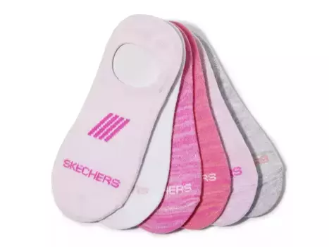 Женские носки No Show - набор 6 пар Skechers, Pink Multicolor