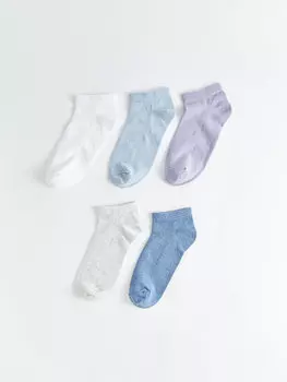 Женские носки-пинетки на плоской подошве, 5 шт. LCW DREAM, экрю