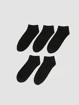 Женские носки-пинетки на плоской подошве, 5 шт. LCW DREAM, черный