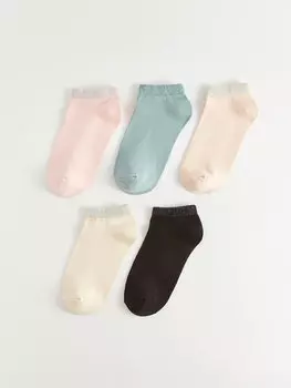 Женские носки-пинетки на плоской подошве, 5 шт. LCW DREAM, светло-розовый