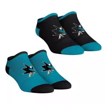 Женские носки Rock Em Socks San Jose Sharks Core Team, комплект из 2 коротких носков до щиколотки