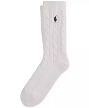 Женские носки с ажурной вязкой Polo Ralph Lauren, белый