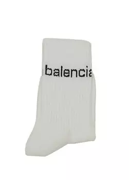 Женские носки с белым логотипом Balenciaga