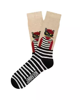 Женские носки с фантазийным принтом Jimmy Lion, бежевый