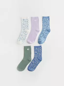 Женские носки с принтом, 5 шт. LCW DREAM, экрю