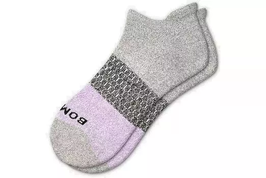 Женские носки с тройным блоком Bombas до щиколотки, серый/лавандовый