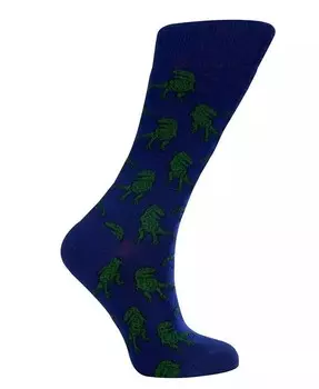 Женские носки T-Rex W-Cotton Novelty Crew с бесшовным дизайном носка, упаковка из 1 шт Love Sock Company, синий