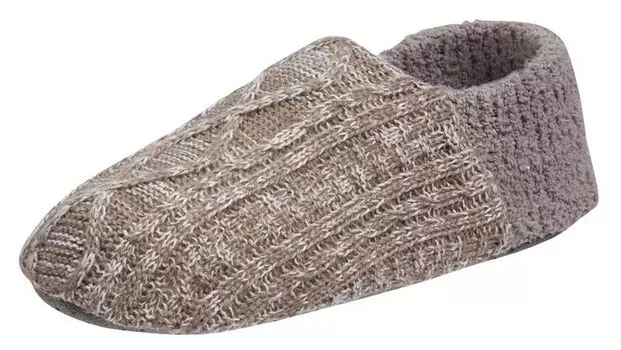 Женские носки-тапочки с косами Northeast Outfitters, серо-коричневый