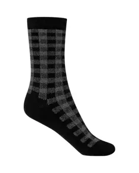 Женские носки в клетку из кашемира/шерсти Punto Blanco, черный