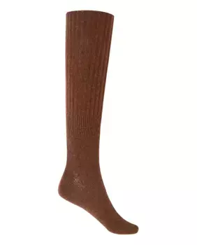 Женские носки в рубчик из кашемира/шерсти Punto Blanco, коричневый
