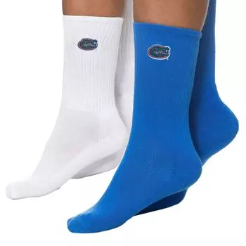 Женские носки ZooZatz Royal/White Florida Gators, 2 пары четверть длины