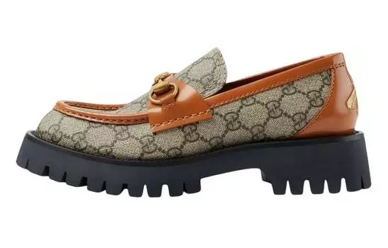 Лоферы женские Gucci, бежевый