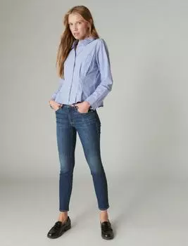 Женские облегающие джинсы Lucky Brand Ava средней посадки, темно-синий