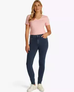 Женские облегающие джинсы средней посадки Tommy Jeans, синий