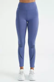 Женские облегающие леггинсы с сиреневым принтом и высокой талией TOMMYLIFE