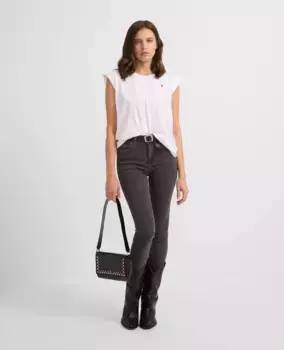 Женские облегающие серые джинсы скинни Silbon, серый