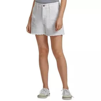 Женские обрезанные шорты с необработанным краем и эластичным кроем Jen7, белый