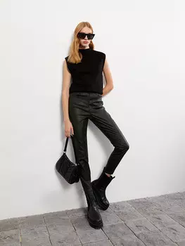 Женские очень облегающие прямые брюки с карманами и деталями LCW Casual