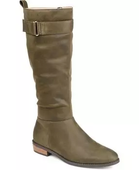 Женские очень широкие ботинки Lelanni до икры Journee Collection, зеленый