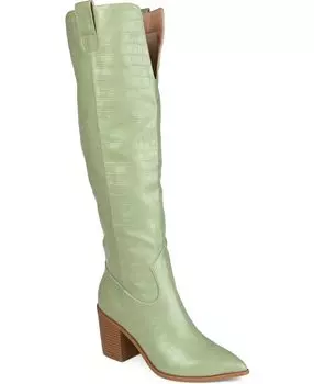Женские очень широкие ботинки Therese до икры Journee Collection, зеленый