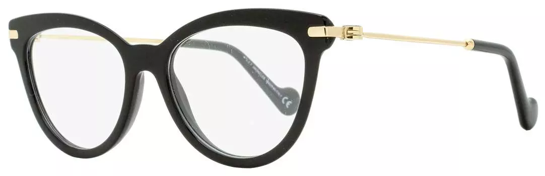 Женские очки Moncler ML5018 001 блестящие черные/золотые 53 мм