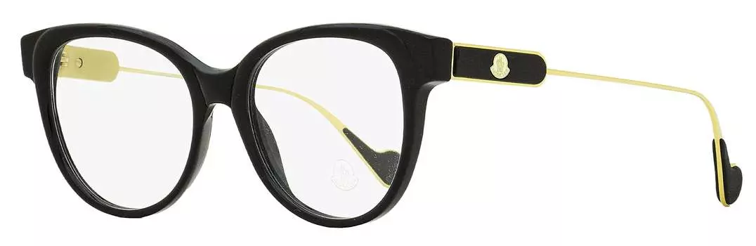 Женские очки-пантосы Moncler ML5056 001 черные/золотые 53 мм