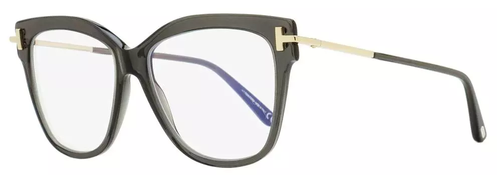 Женские очки Tom Ford Blue Block TF5704B 020 серые/золотые 54 мм