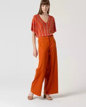 Женские однотонные эластичные брюки клеш Surkana, оранжевый