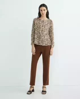 Женские однотонные эластичные брюки Zermatt, коричневый