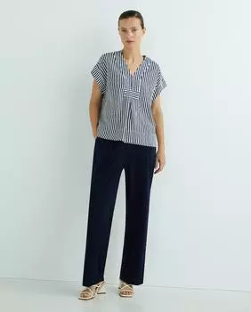 Женские однотонные эластичные брюки Zermatt, темно-синий