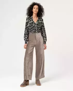 Женские однотонные бархатные брюки палаццо Surkana, темно-серый