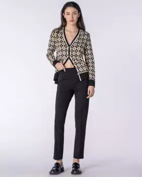 Женские однотонные брюки длиной до щиколотки из ткани Naulover, черный