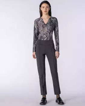 Женские однотонные брюки длиной до щиколотки из ткани Naulover, темно-серый