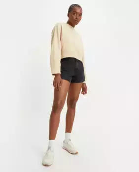 Женские однотонные джинсовые шорты Mom 80-х годов Levi's, черный