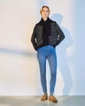 Женские однотонные джинсы для джеггинга Woman El Corte Ingls, лазурный