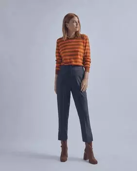 Женские однотонные классические брюки с эластичной резинкой на талии и принтом Lola Casademunt, серый