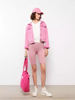 Женские однотонные колготки с эластичной резинкой на талии LCW DREAM, матовый сиреневый