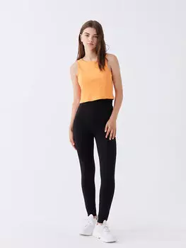 Женские однотонные колготки с эластичной резинкой на талии LCW Casual, новый черный