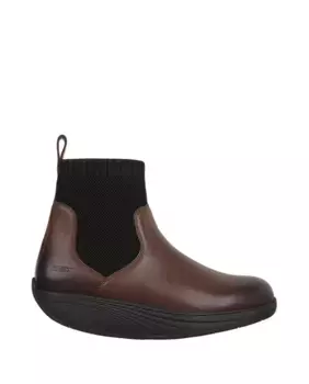 Женские однотонные кожаные ботильоны в стиле челси Mbt, коричневый