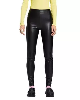 Женские однотонные леггинсы под кожу Esprit, черный