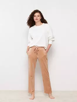 Женские однотонные пижамные штаны с эластичной резинкой на талии LCW Dream