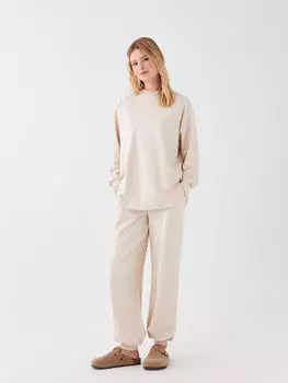 Женские однотонные пижамные штаны с эластичной резинкой на талии LCW Dream